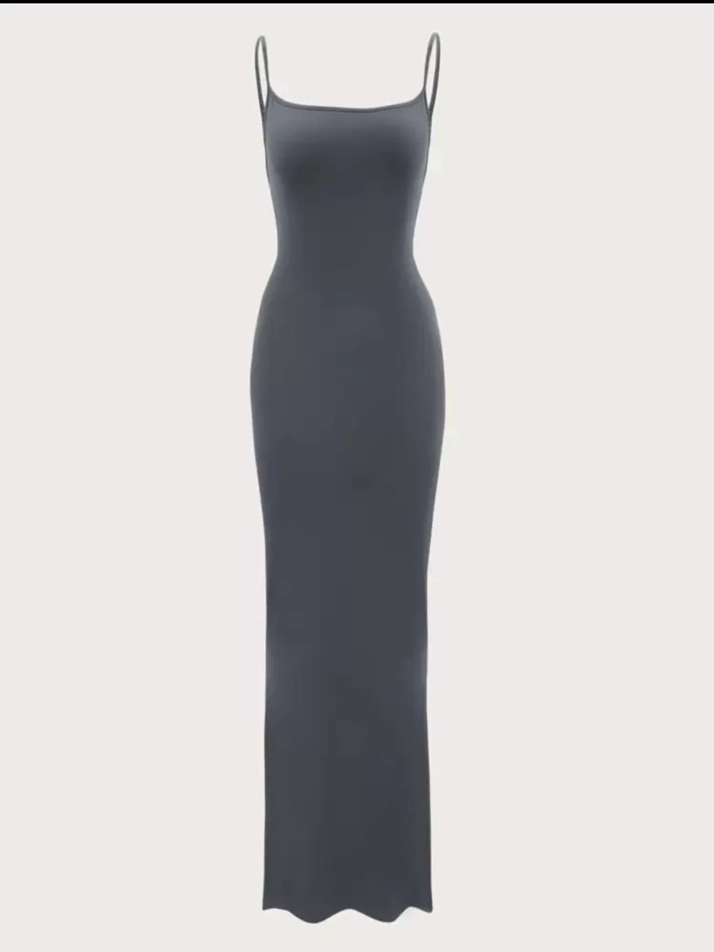 SHEIN Charcoal Gray Spaghetti Strap Maxi Dress - Picture 1 of 1